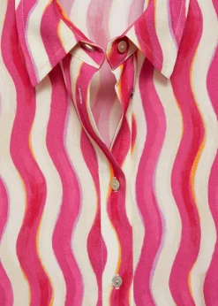 MANGO Koszule I Bluzki*Koszula z krótkimi rękawami i wzorem