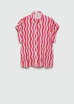 MANGO Koszule I Bluzki*Koszula z krótkimi rękawami i wzorem