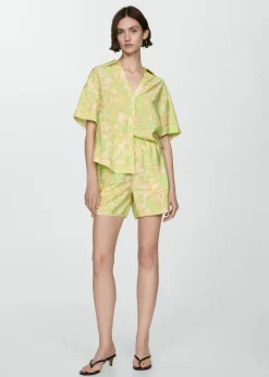 MANGO Koszule I Bluzki*Koszula z krótkimi rękawami i wzorem