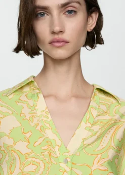 MANGO Koszule I Bluzki*Koszula z krótkimi rękawami i wzorem