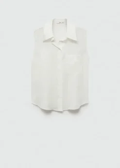 MANGO Koszule I Bluzki*Koszula z lyocellu bez rękawów