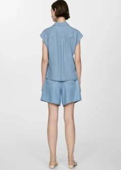 MANGO Koszule I Bluzki*Koszula z lyocellu bez rękawów