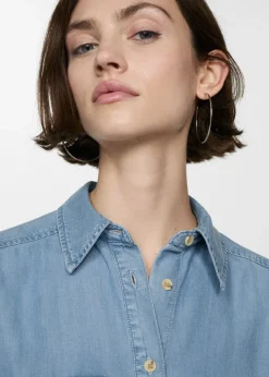 MANGO Koszule I Bluzki*Koszula z lyocellu bez rękawów