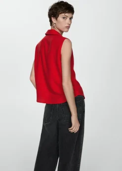 MANGO Koszule I Bluzki*Koszula z lyocellu bez rękawów