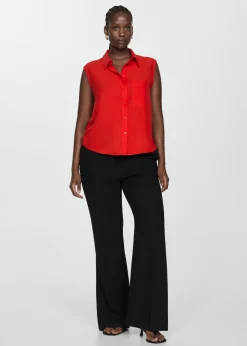 MANGO Koszule I Bluzki*Koszula z lyocellu bez rękawów