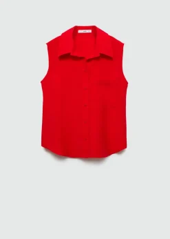 MANGO Koszule I Bluzki*Koszula z lyocellu bez rękawów