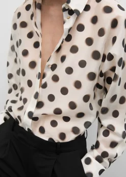 MANGO Koszule I Bluzki*Koszula z lyocellu w groszki