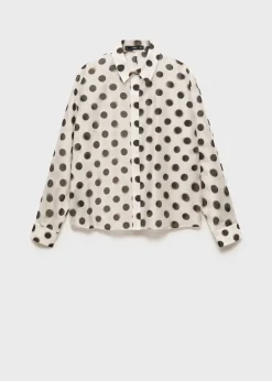 MANGO Koszule I Bluzki*Koszula z lyocellu w groszki
