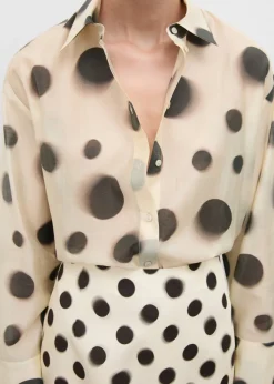 MANGO Koszule I Bluzki*Koszula z lyocellu w groszki