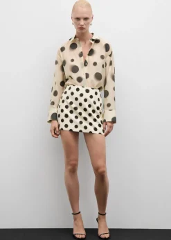 MANGO Koszule I Bluzki*Koszula z lyocellu w groszki