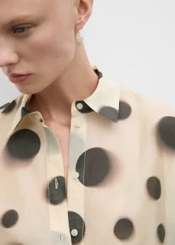 MANGO Koszule I Bluzki*Koszula z lyocellu w groszki