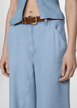 MANGO Koszule I Bluzki*Koszula z lyocellu z częściowym zapięciem