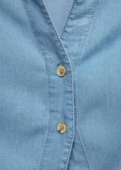 MANGO Koszule I Bluzki*Koszula z lyocellu z częściowym zapięciem