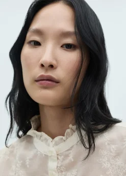 MANGO Koszule I Bluzki*Koszula z lyocellu z haftem