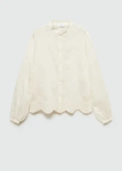 MANGO Koszule I Bluzki*Koszula z lyocellu z haftem