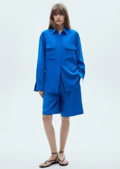 MANGO Koszule I Bluzki*Koszula z lyocellu z kieszeniami