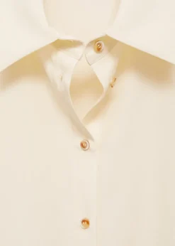 MANGO Koszule I Bluzki*Koszula z lyocellu z krótkim rękawem