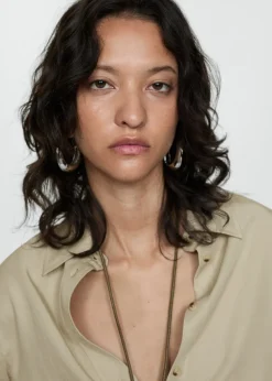 MANGO Koszule I Bluzki*Koszula z lyocellu z wiązaniem