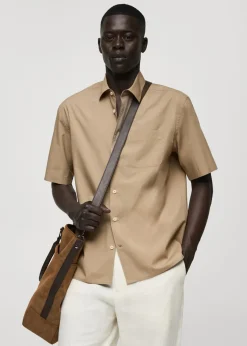 MANGO Koszule*Koszula z mieszanki bawełny i Tencel™ z kieszenią