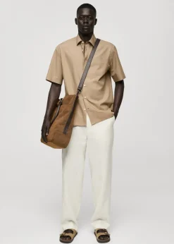 MANGO Koszule*Koszula z mieszanki bawełny i Tencel™ z kieszenią