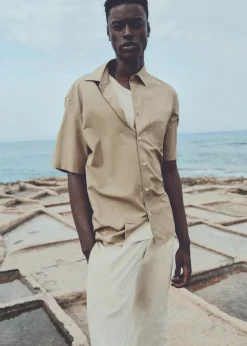 MANGO Koszule*Koszula z mieszanki bawełny i Tencel™ z kieszenią