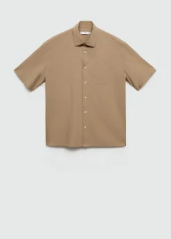 MANGO Koszule*Koszula z mieszanki bawełny i Tencel™ z kieszenią