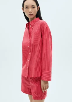 MANGO Koszule I Bluzki*Koszula z mieszanki bawełny w paski