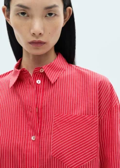 MANGO Koszule I Bluzki*Koszula z mieszanki bawełny w paski