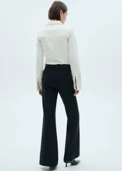 MANGO Koszule I Bluzki*Koszula z mikrosztruksu z kieszeniami