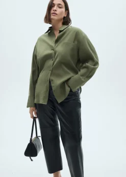 MANGO Koszule I Bluzki*Koszula z modalu z kieszenią