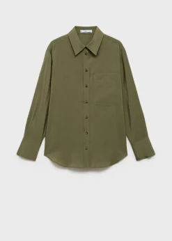 MANGO Koszule I Bluzki*Koszula z modalu z kieszenią