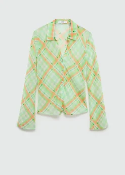 MANGO Koszule I Bluzki*Koszula z nadrukiem w kratę