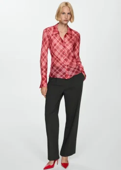 MANGO Koszule I Bluzki*Koszula z nadrukiem w kratę