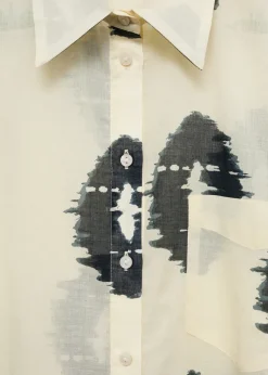 MANGO Koszule I Bluzki*Koszula z półprzezroczystej tkaniny z nadrukiem