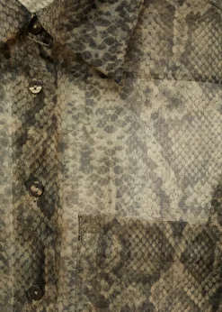 MANGO Koszule I Bluzki*Koszula z półprzezroczystej organzy ze zwierzęcym wzorem