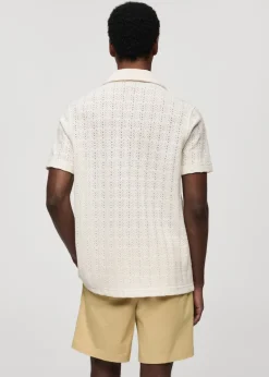 MANGO Koszule|Koszulki Polo*Koszula z szydełkowej dzianiny
