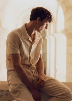 MANGO Koszule|Koszulki Polo*Koszula z szydełkowej dzianiny