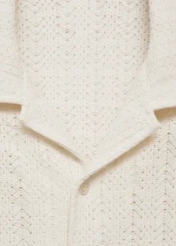 MANGO Koszule|Koszulki Polo*Koszula z szydełkowej dzianiny