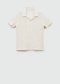 MANGO Koszule|Koszulki Polo*Koszula z szydełkowej dzianiny