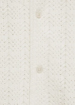 MANGO Koszule|Koszulki Polo*Koszula z szydełkowej dzianiny