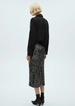 MANGO Koszule I Bluzki*Koszula z szyfonu z satynowymi wstawkami