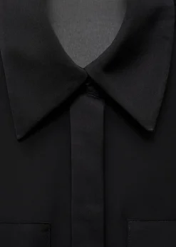 MANGO Koszule I Bluzki*Koszula z szyfonu z satynowymi wstawkami