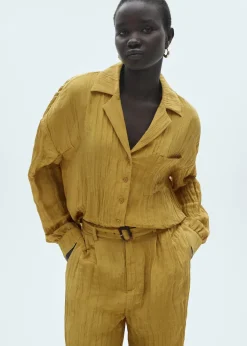 MANGO Koszule I Bluzki*Koszula z teksturą i kieszenią