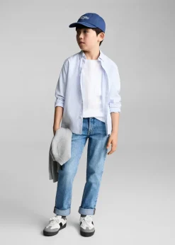 Dzieci MANGO Koszule*Koszula z tkaniny oxford z 100% bawełny w paski