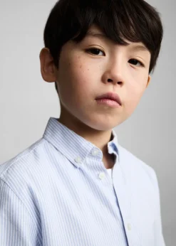 Dzieci MANGO Koszule*Koszula z tkaniny oxford z 100% bawełny w paski