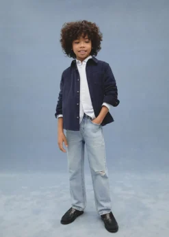 Dzieci MANGO Koszule*Koszula z tkaniny oxford z 100% bawełny w paski