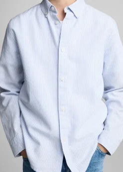 Dzieci MANGO Koszule*Koszula z tkaniny oxford z 100% bawełny w paski