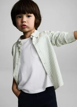 Dzieci MANGO Koszule*Koszula z tkaniny Oxford w paski