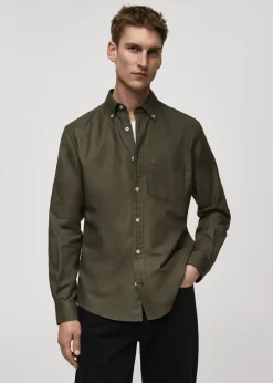 MANGO Koszule*Koszula z tkaniny oxford z 100% bawełny