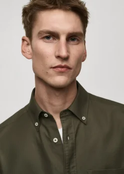 MANGO Koszule*Koszula z tkaniny oxford z 100% bawełny